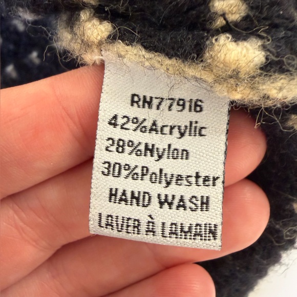 By Anthropologie Sweater Vest Womens One Size Black Ivory V Neck Knit - Picture 4 of 8